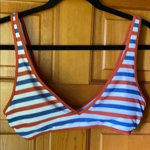 Aerie striped bathing suit top